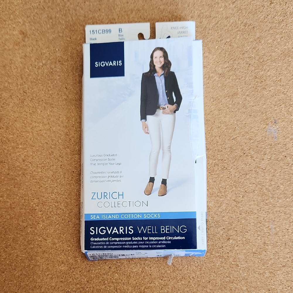 Sigvaris Sea Island Cotton Socks ✈️- Black